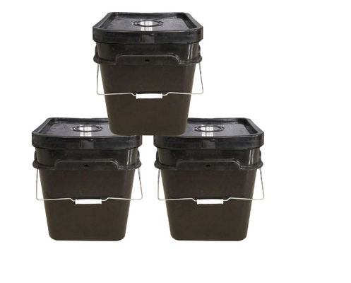 دلو طلاء بلاستيك أسطواني HDPE 20 لتر دلو مخصص مطبوع ISO9001