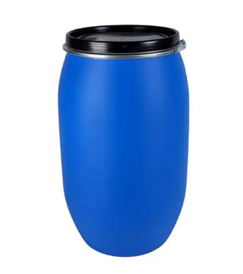 60 لتر HDPE مفتوحة من أعلى البلاستيك الأزرق برميل الحديد الركاب