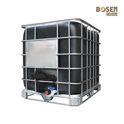 وظيفية IBC Tote Tank 1000L مربعة الشكل أسود اللون