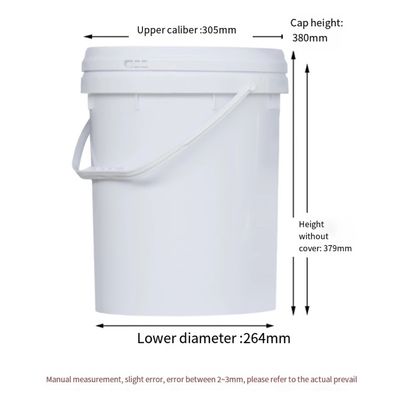 دائم البلاستيك دلو الطلاء برميل برميل 20L HDPE مع غطاء PP