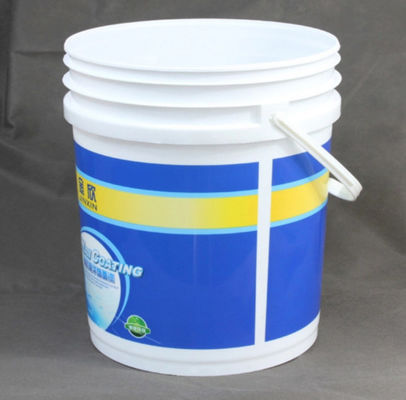 OEM / ODM 5 جالون دلو دهان بلاستيكي HDPE سطل دهان نصف شفاف